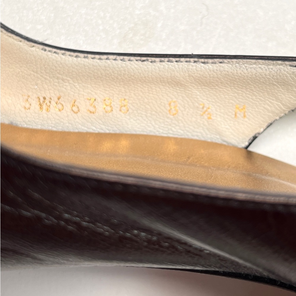 Stuart Weizman Open Toe Sling Back Heel Leather S… - image 8